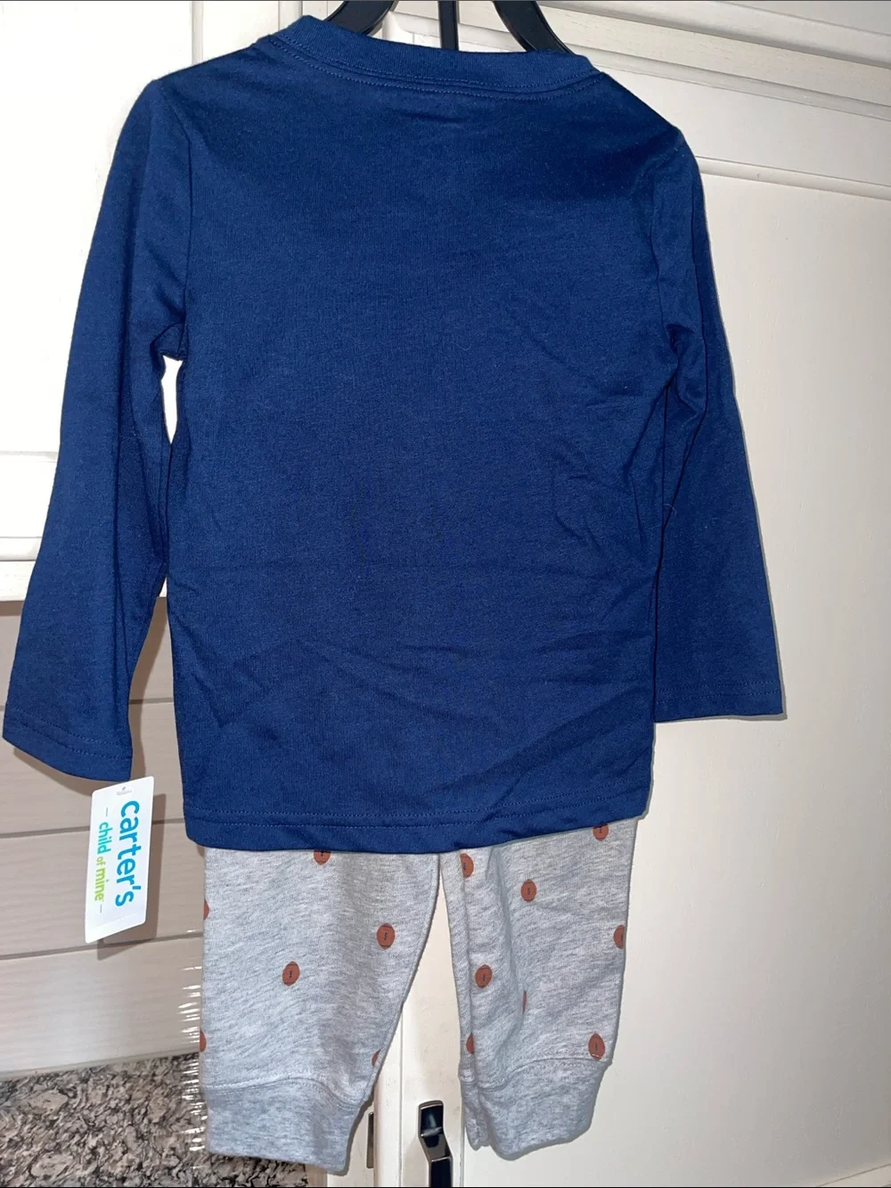 Carter's Navy Long Sleeve 'Turkey and Football' Toddler Outfit - Picture 4 of 4